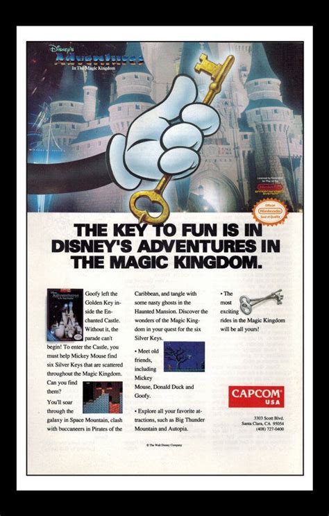 Vintage Print Ad 1990s Nintendo Nes Disney Adventures In The Magic