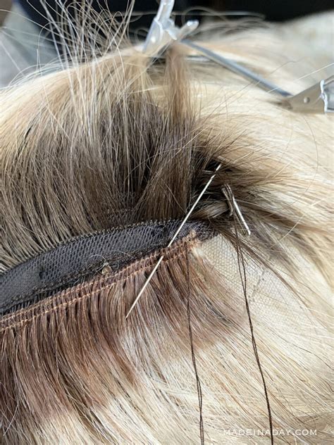 Adding Wefts To A Hair Topper Or Wig Made In A Day