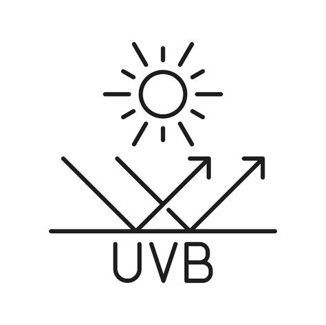 Fuente De Luz Solar Uvb De Radiaci N Uv Del Icono Del Sol Vector Premium