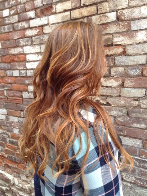 Warm Red Brown Hair With Honey Highlights … Redish Brown Hair Red