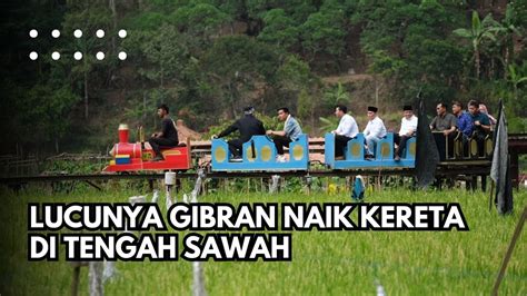 LUCUNYA GIBRAN NAIK KERETA DITENGAH SAWAH SAMBIL MENIKMATI HAMPARAN