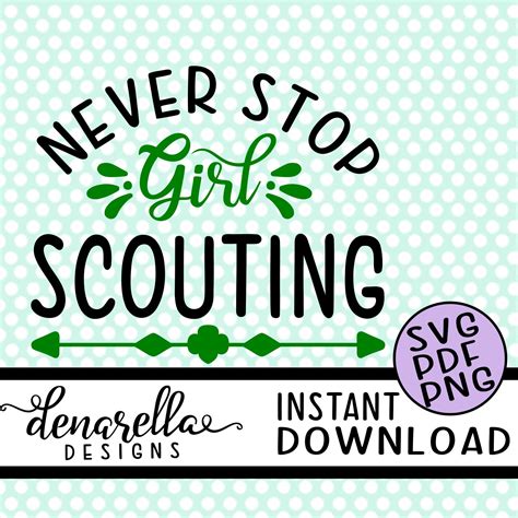 Instant Download Cut File Girl Scouts Trefoil Svg Pdf Png Cutting Files