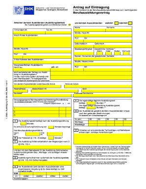 Fillable Online Wuppertal Ihk Antrag Auf Eintragung Ihk Wuppertal