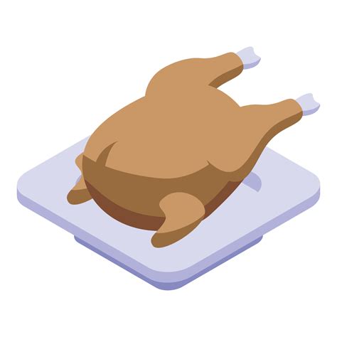 Grilled Chicken Icon Isometric Vector Roast Grill Food Vector