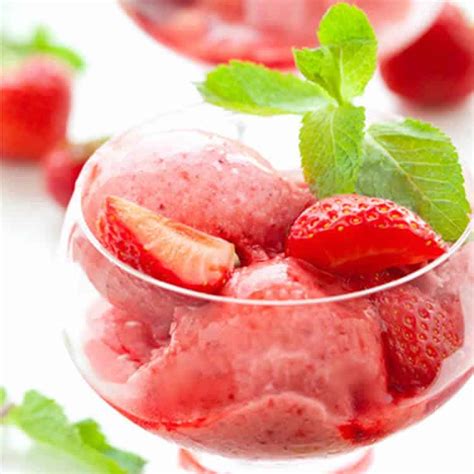 Sorbet fraise à la menthe au thermomix votre dessert avec le thermomix