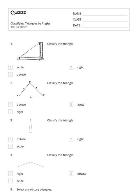 50 Classifying Angles Worksheets For 3rd Grade On Quizizz Free