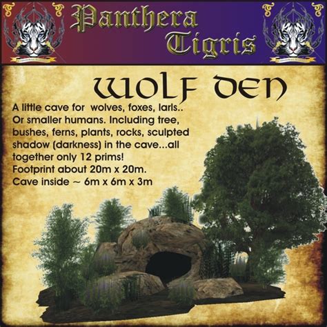 Second Life Marketplace - Wolf Den, Cave