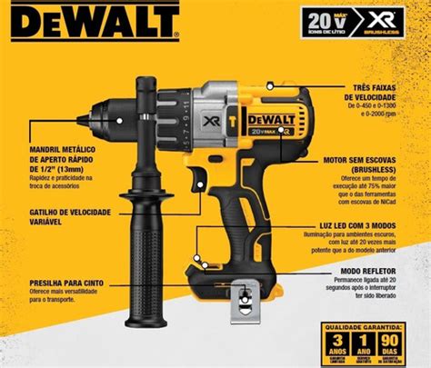 Parafusadeira Furadeira V Dewalt Kit Dcd Dcf Bat A