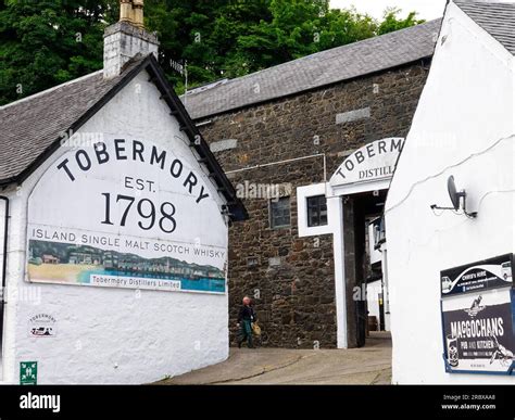 Exterior of the visitor center, Tobermory distillery, Scotch whisky ...