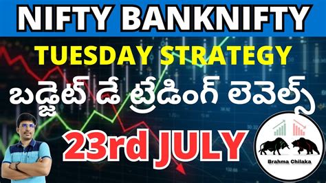 23rdjuly Nifty Banknifty Tuesday Options Trade Levels In Telugu Budget