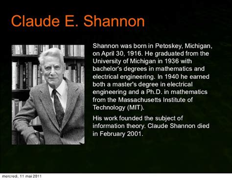 amudu: Claude Shannon Father of Information Theory