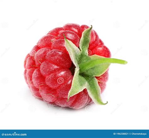 Delicious Fresh Ripe Raspberry Isolated On White Stock Image Image Of