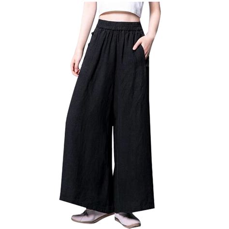 VBARHMQRT Female Maternity Joggers Women Solid Linen Trouser Pant