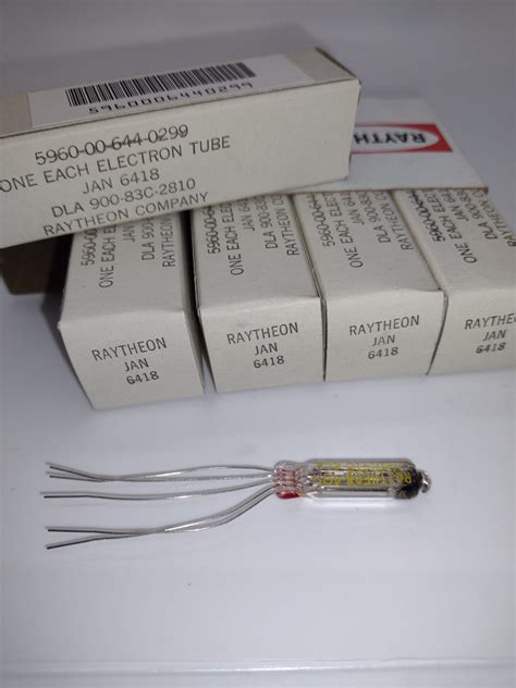 Raytheon JAN 6418 Pentode Vacuum Tube 5 Pack POTAR Design Devices