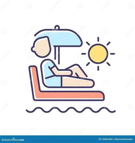 Vacation Leave Rgb Color Icons Stock Vector Illustration Of Break