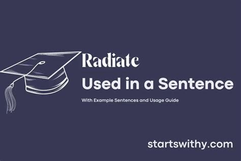 radiate   sentence examples  ways   radiate