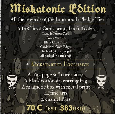 Cthulhu Dark Arts Tarot By Bragelonne Games Miskatonic Edition