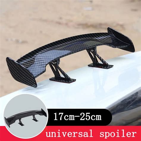 Car Universal Mini Spoiler Tail Wing Carbon Fiber Look Mini Modified