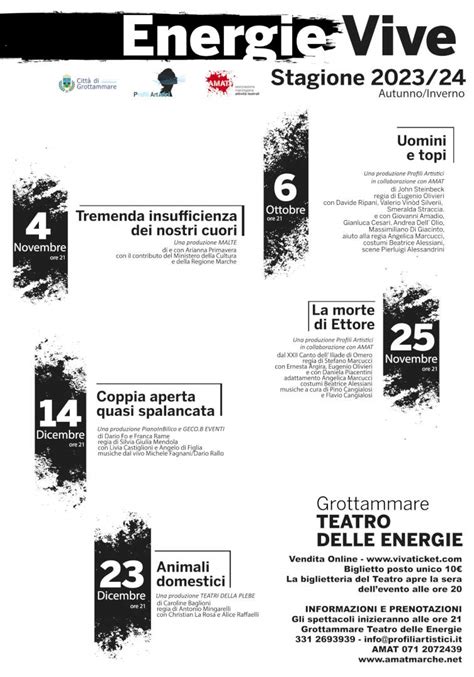 Energie Vive Stagione Progetto Per Il Teatro Delle Energie Di