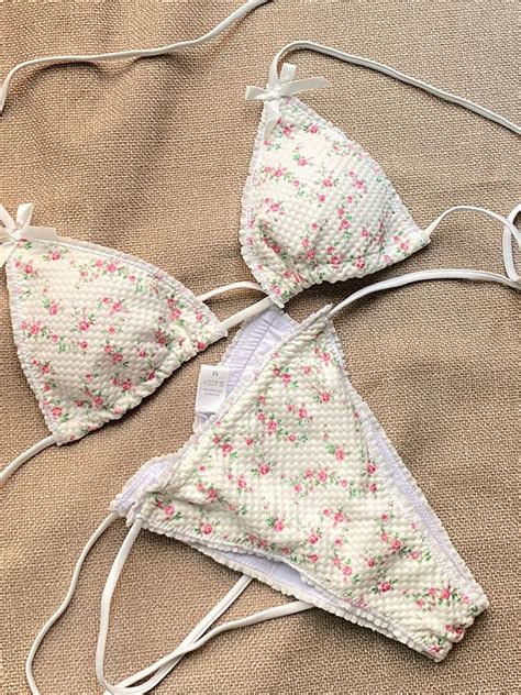 Sexy Triangle Bikini Set String Bikinis Patchwork Swimwear Push Up Swimsuit Women Micro