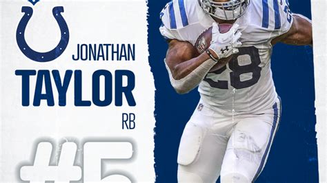 Indianapolis Colts Jonathan Taylor Ranked No 5 On Nfls Top 100 List