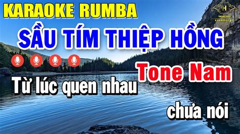 Sầu Tím Thiệp Hồng Karaoke Tone Nam Dm Nhạc Sống Rumba 2024 Trọng