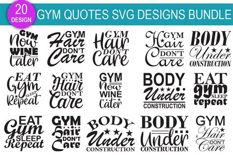 Gym Quotes T-shirt Bundle, Graphic by Kuddus Studio · Creative Fabrica