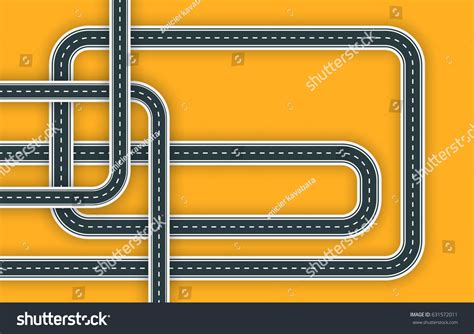 Modern Arrow Roads Map Business Journey Stock Illustration