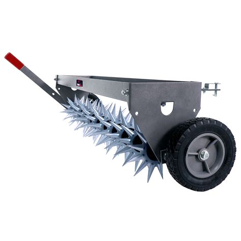 Brinly Hardy 40in Tow Behind Spike Aerator Gunmetal With Wheels