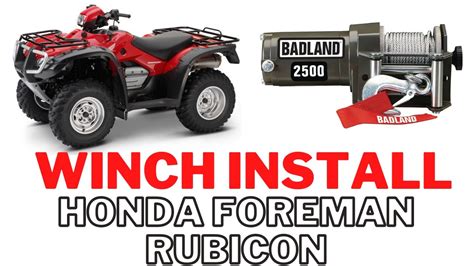 Honda Foreman Rubicon Winch Install Easy Youtube