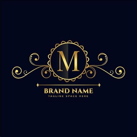 Free Vector Letter M Luxury Logo Concept Design