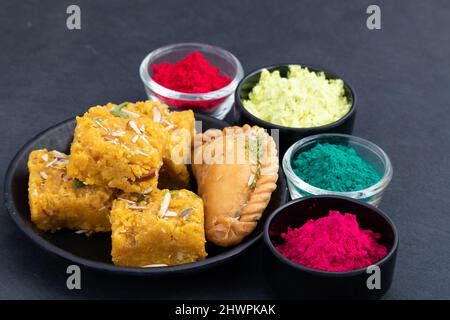 Exotic Indian Mawa Gujia And Sindhi Mithai Sev Badam Halwa Burfi Barfee