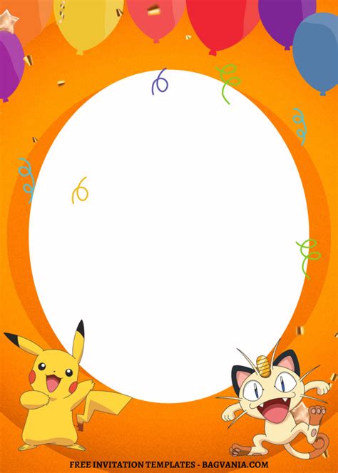 Cutely Decorative Pokemon Canva Birthday Invitation Templates Bagvania