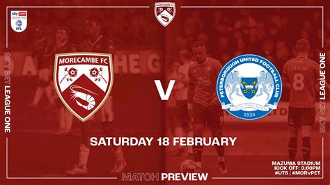 Match Preview | Peterborough United (H) - News - Morecambe