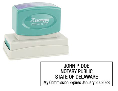 Delaware Notary Pre Inked Stamp Rubber Stamp Warehouse