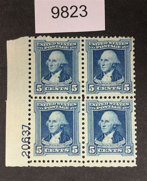 Us Stamps Vf Xf Mint Og Nh Plate Block Lot United States