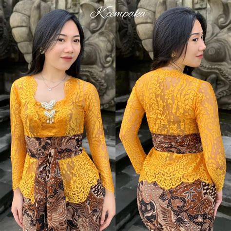 Jual Kebaya Bali Jadi Brokat Semi Prancis Metalik Kebaya Modern Bali