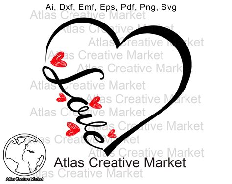 Love Svg Heart Svg Valentines Day Svg Love Heart Svg Love Eps File