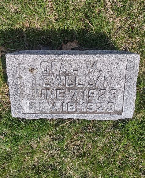 Opal M Lewellyn Unknown 1923 Find A Grave Memorial