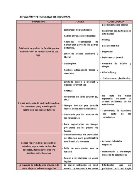 Situación Y Perspectiva Institucional Pdf Internet