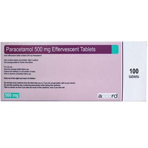 Paracetamol Mg Effervescent Tablets Pack Of