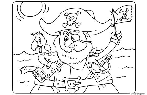 Coloriage Pirate Maternelle Facile Perroquet Jecolorie