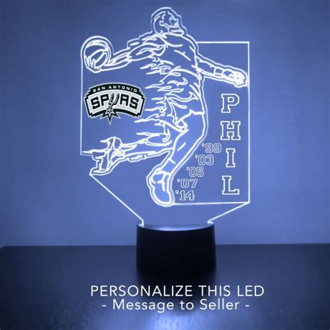 San Antonio Spurs Night Light Personalized Free Basketball Led Sports Fan Lamp Ebay