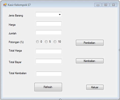 Cara Membuat Aplikasi Penjualan Atau Kasir Dengan Visual Studio