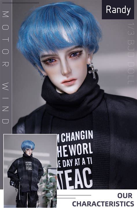 FULL SET 1 3 BJD Doll Cool Boy Resin Ball Joint Eye Makeup Wig Clothes