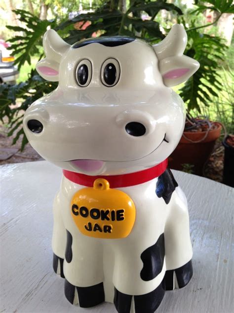 Talking Cow Cookie Jar Black And White Mooing Cookie Jar