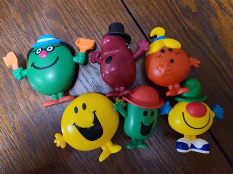 Mcdonalds Mr Men And Little Miss Figurines Set Of 6 Etsy