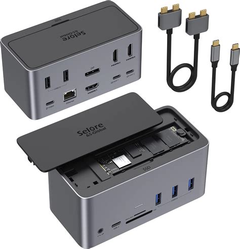 Selore S Global USB C Docking Station 18 In 1 Quadruple Display Docking