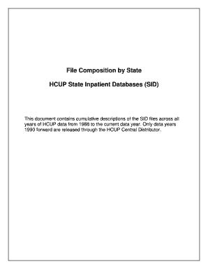 Fillable Online Hcup Us Ahrq File Composition By State HCUP State