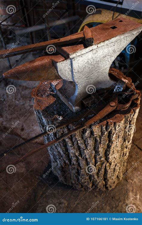 Hand Anvil Tools In Old Blacksmith Shop Stock Image Image Of